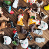 Fiasrel Cute animal hand-painted ceramic beads