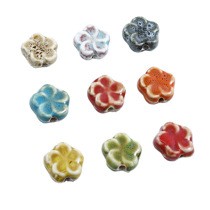 Fiasrel diy flat flake ceramic beads