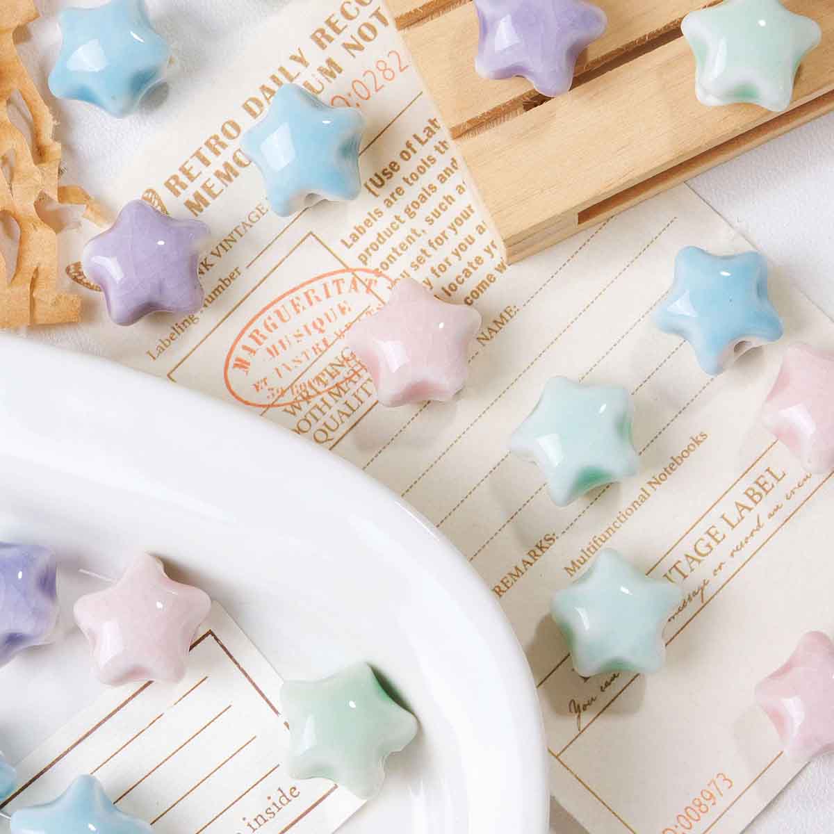 Fiasrel Ceramic stars and scattered beads