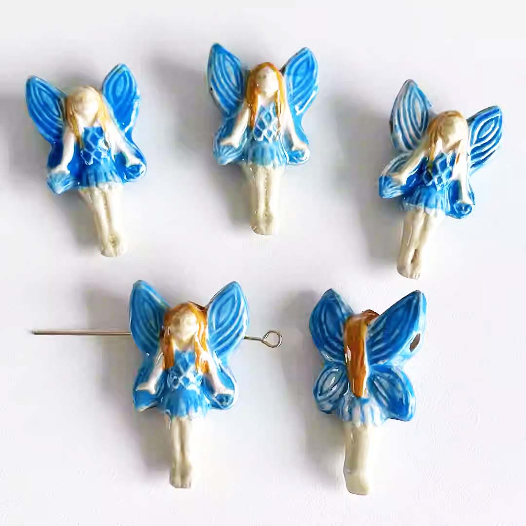 Fiasrel Colorful hand-painted ceramic beads for fairies