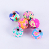 Fiasrel 6/8/10mm Colored soft clay loose beads