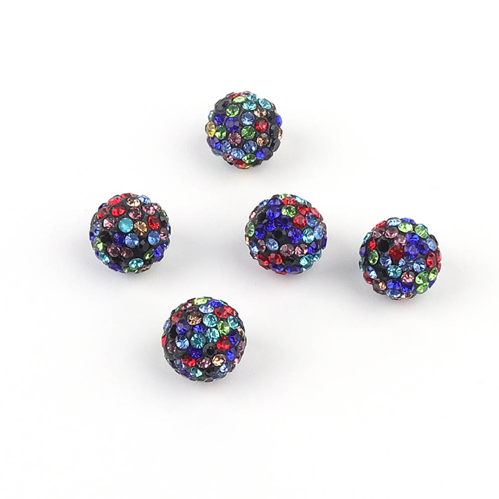 Fiasrel 10pcs Fully drilled clay balls DIY Shamballa Beads