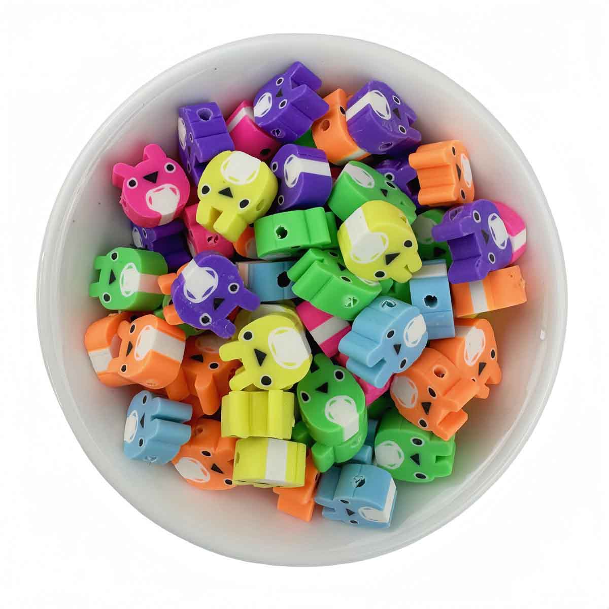Fiasrel 10mm Mixed-color soft clay diy beads