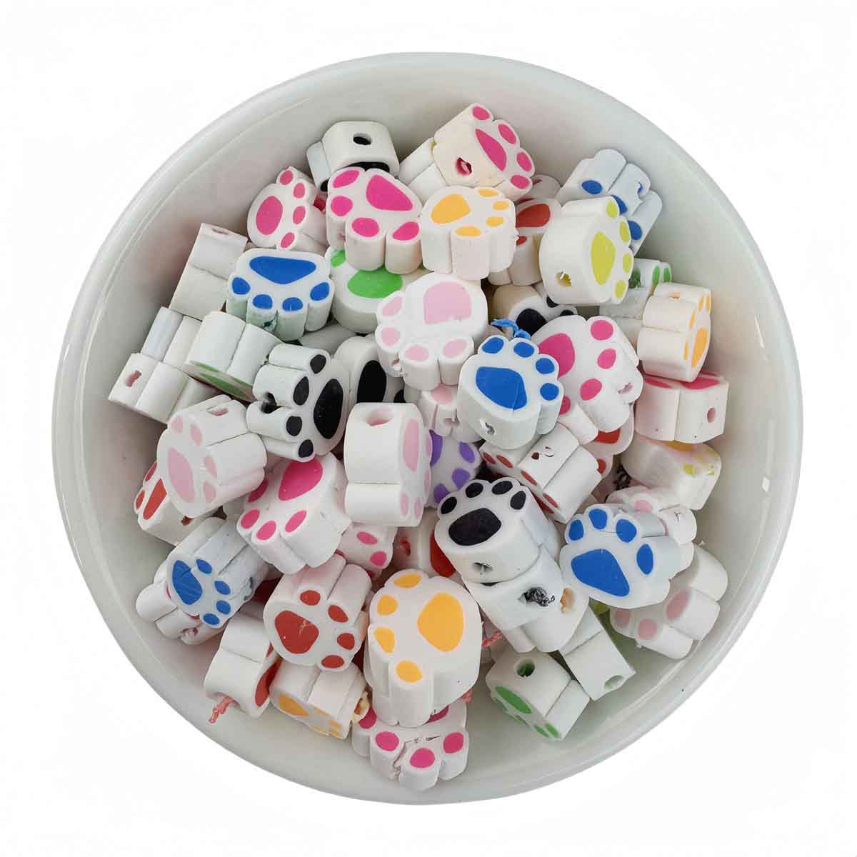 Fiasrel 10mm diy soft clay beads with mixed-color small animals
