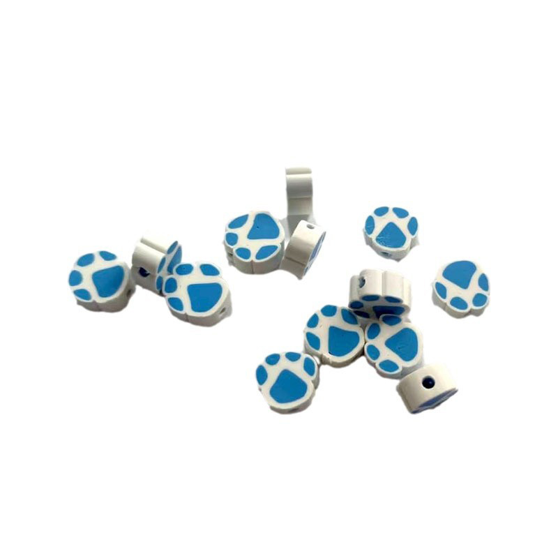 Fiasrel 50pcs Cat paw soft clay beads