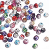 Fiasrel 20pcs Three rows of drills made of clay DIY Shamballa Beads
