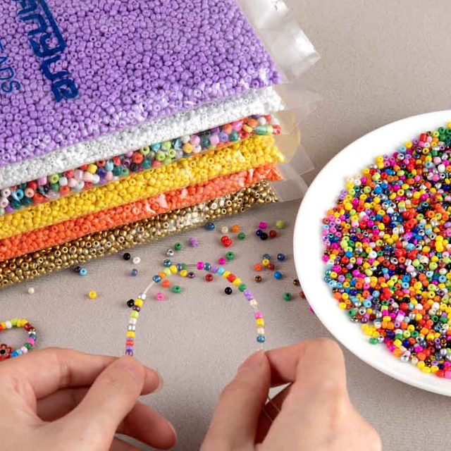 Fiasrel 50g Coated Seed Beads 2-4mm DIY Use