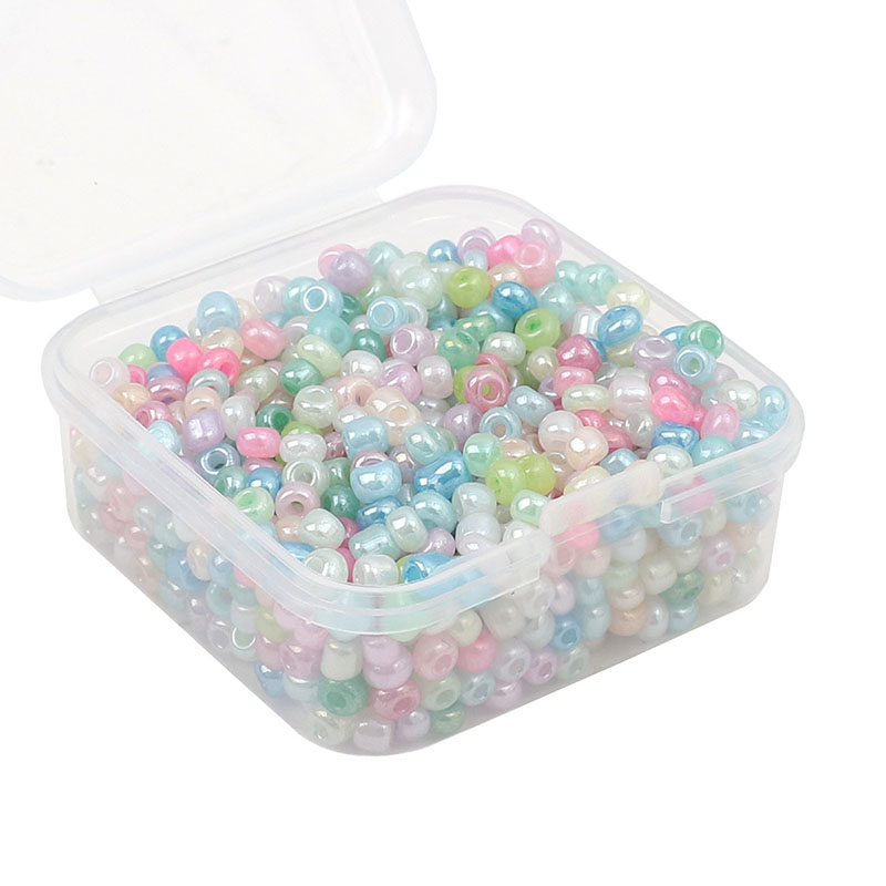 Fiasrel 450g Silver-Lined Transparent Glass Seed Beads Loose Beads