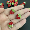 Fiasrel 100pcs Strawberry-shaped clay DIY Shamballa Beads