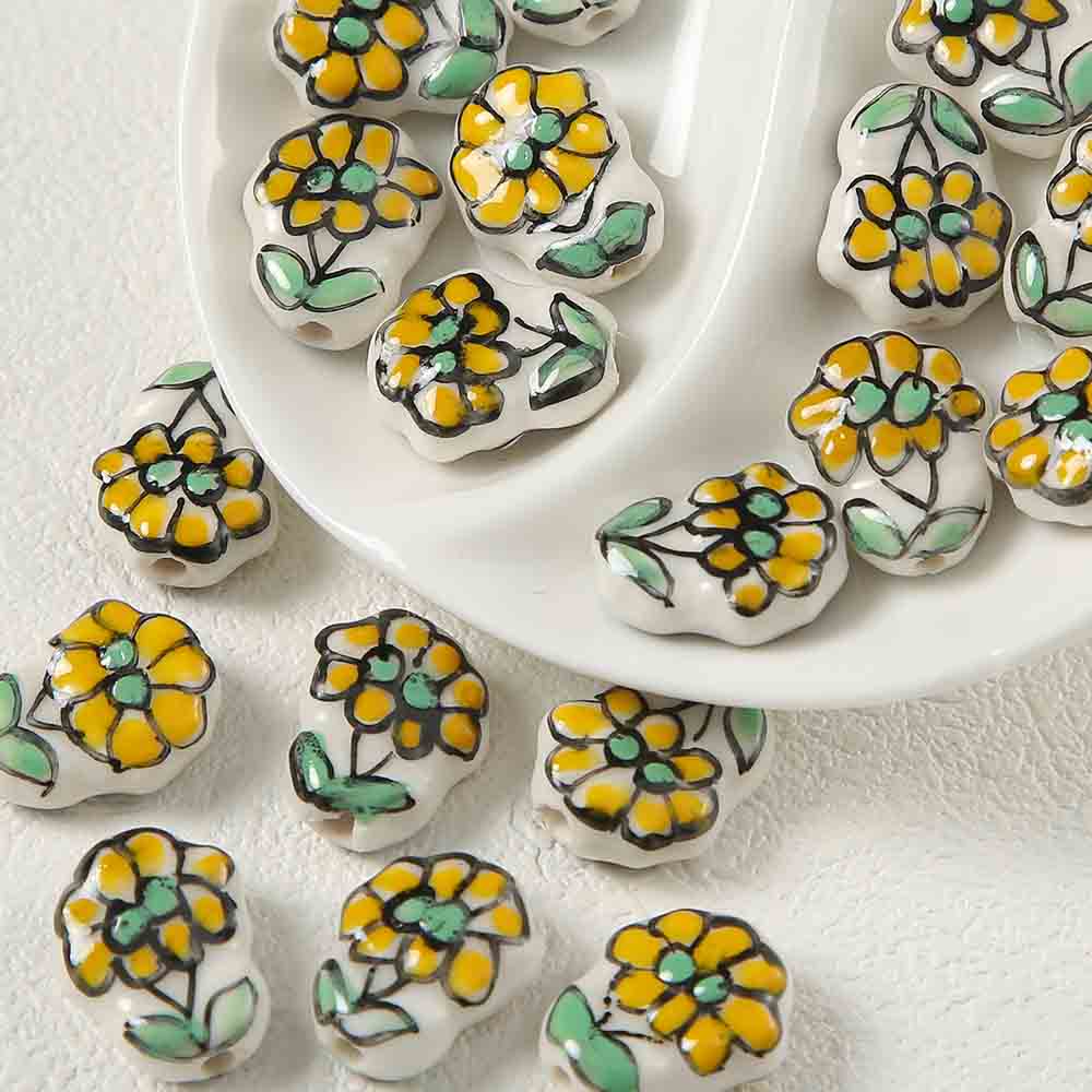 Fiasrel Tulip perforated ceramic beads