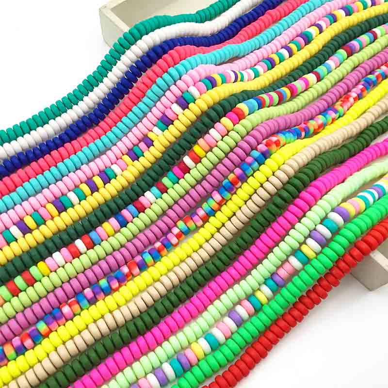 Fiasrel One string of 110 pieces of soft ceramic beads for wheels