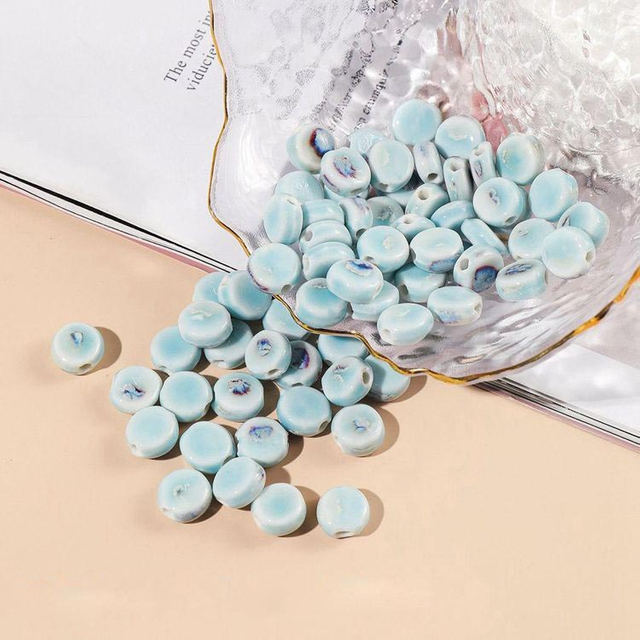 Fiasrel Blue ceramic beads