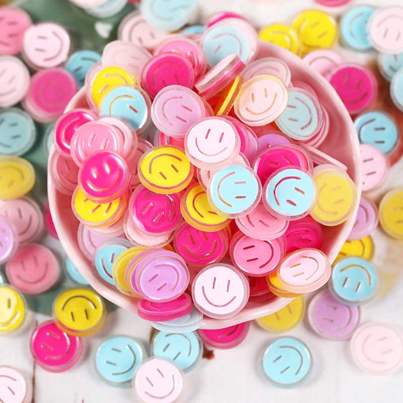 Fiasrel 17mm Cartoon smiley face emoji beads