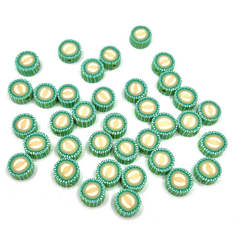 Fiasrel 200pcs Fruit perforated soft ceramic beads