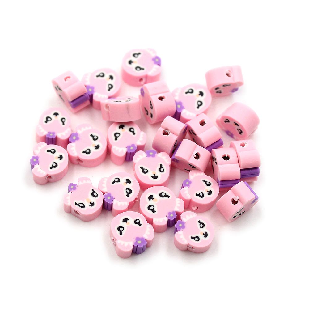 Fiasrel 1000pcs Children's diy kitten soft clay beads
