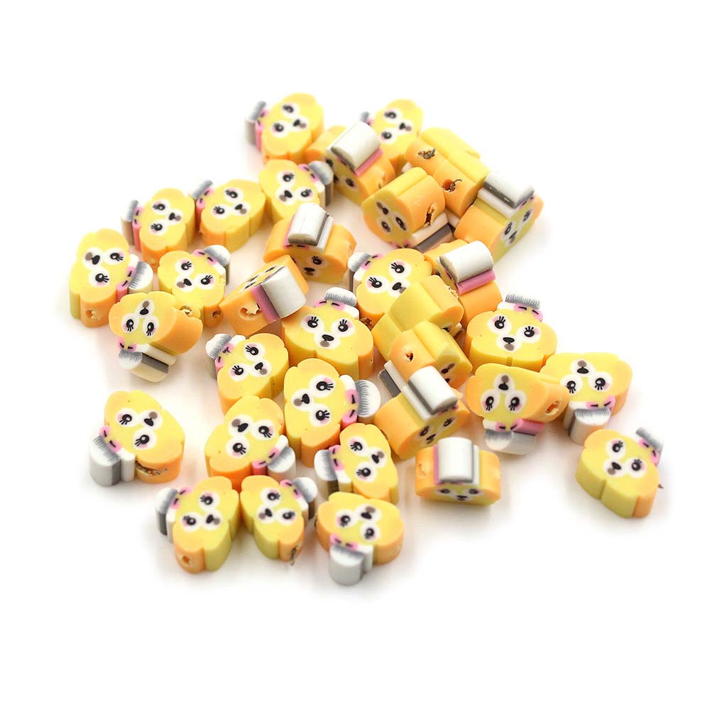 Fiasrel 1000pcs Children's diy cartoon character soft clay beads
