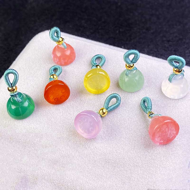 Fiasrel DIY Natural lotus pod pendant