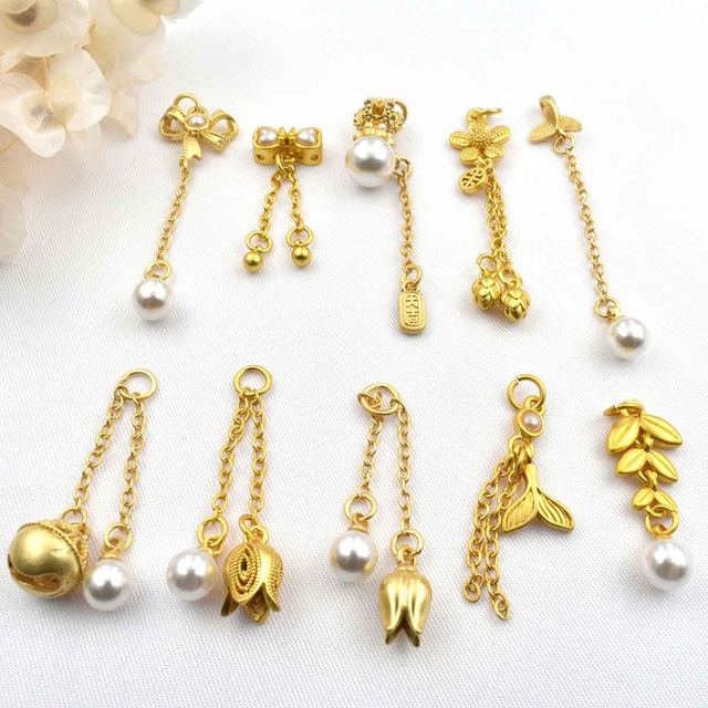 Fiasrel DIY Orchid lily tassel pendant