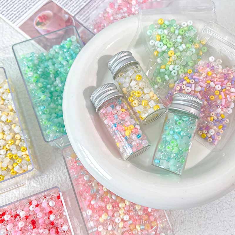 Fiasrel Secret Garden Pastel Glass Seed Beads – Loose DIY Beads 