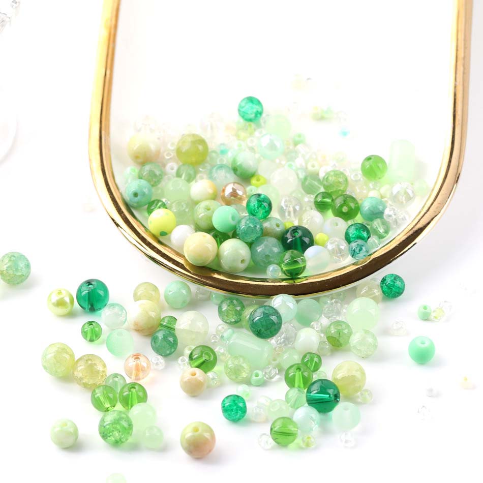 Fiasrel Mixed-Size Frosted Glass Seed Beads – DIY Craft for Phone Charms Beads