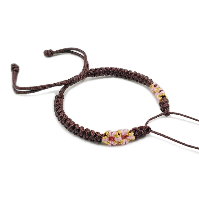 Fiasrel 2pcs The diamond knot and peach blossom knot bracelet