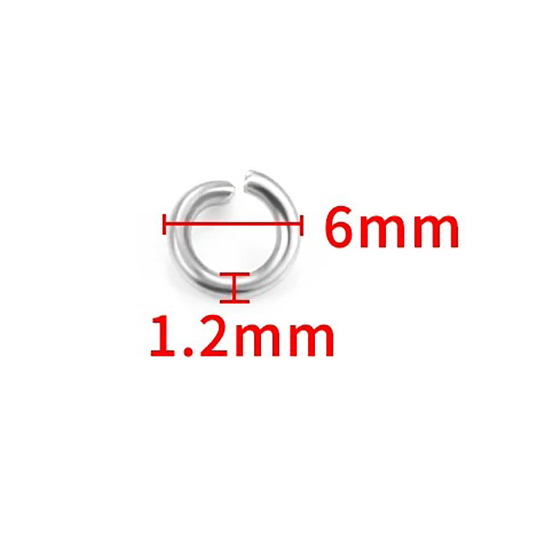 Fiasrel 200pcs 1.2mm Titanium steel open ring connection ring