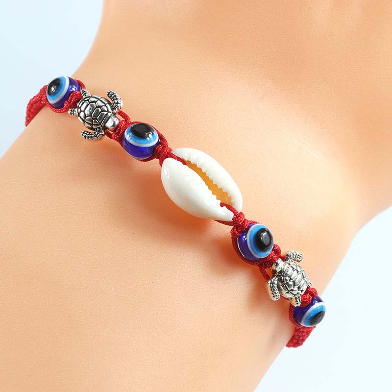 Fiasrel 2pcs Turtle shell beach bracelet