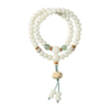 Fiasrel White jade Bodhi lotus bracelet