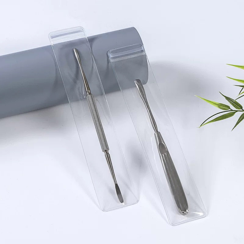 Fiasrel 10pcs pvc transparent long strip self-sealing bag