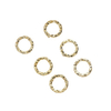 Fiasrel 100pcs 18k gold-plated patterned open ring