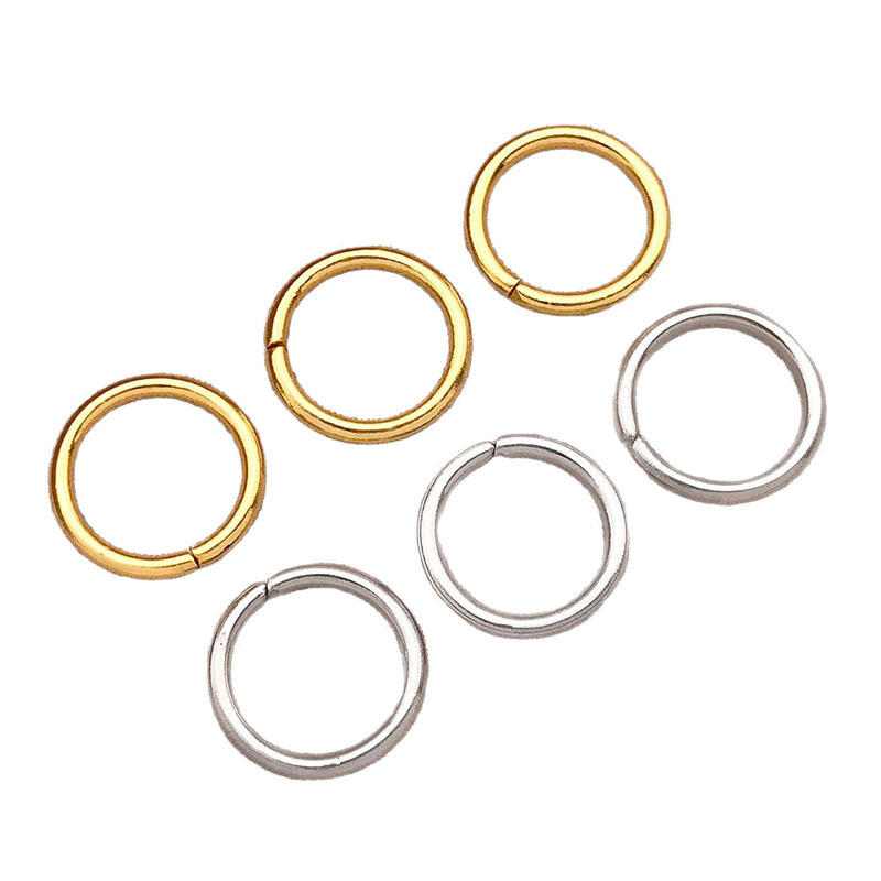 Fiasrel 10pcs White K-color stainless steel closed ring