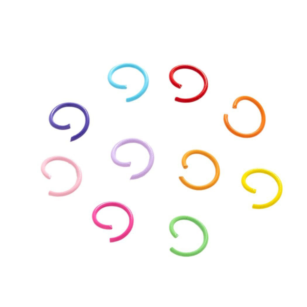 Fiasrel 100pcs Colored open ring accessories
