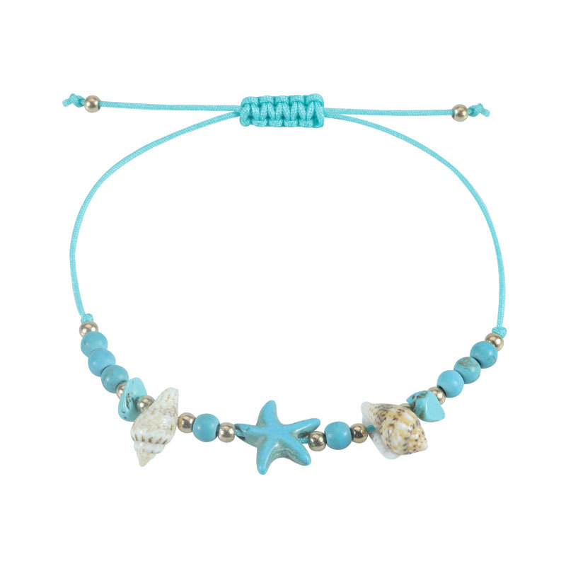Fiasrel 2pcs Bohemian-style shell starfish bracelet