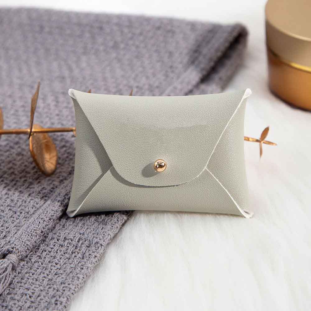 Fiasrel 7*5cm pu imitation leather jewelry storage bag