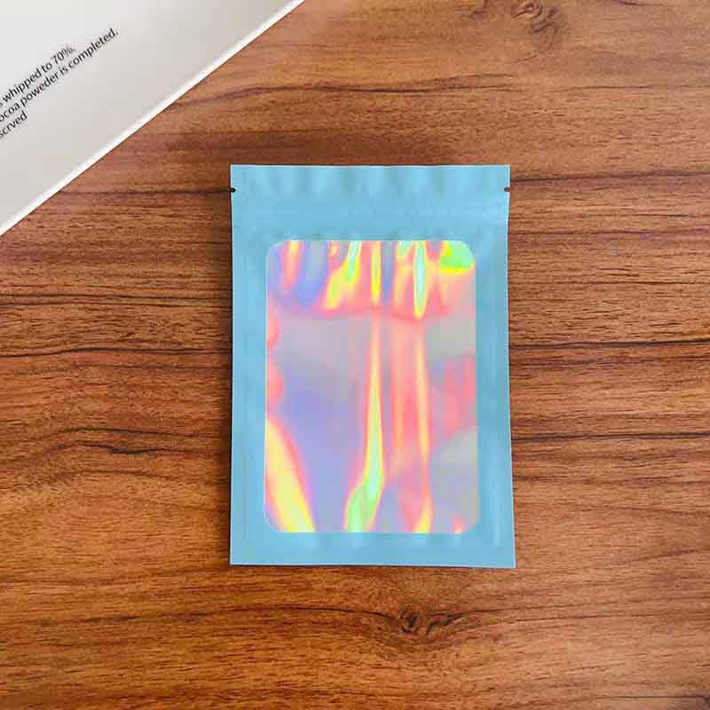 Fiasrel 50pcs Laser-colored self-sealing jewelry bag