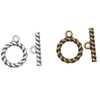Fiasrel 10pcs Twisted Toggle Bar Clasps for Necklace Bracelet Jewelry Making Findings Accessories