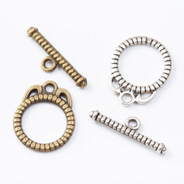 Fiasrel 10pcs DIY Accessories Vintage Zinc Alloy Bracelet Necklace OT Connector Clasps
