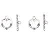 Fiasrel 10pcs Beautiful Fashion Alloy Heart Shape OT Clasp for Jewelry Making Accessories