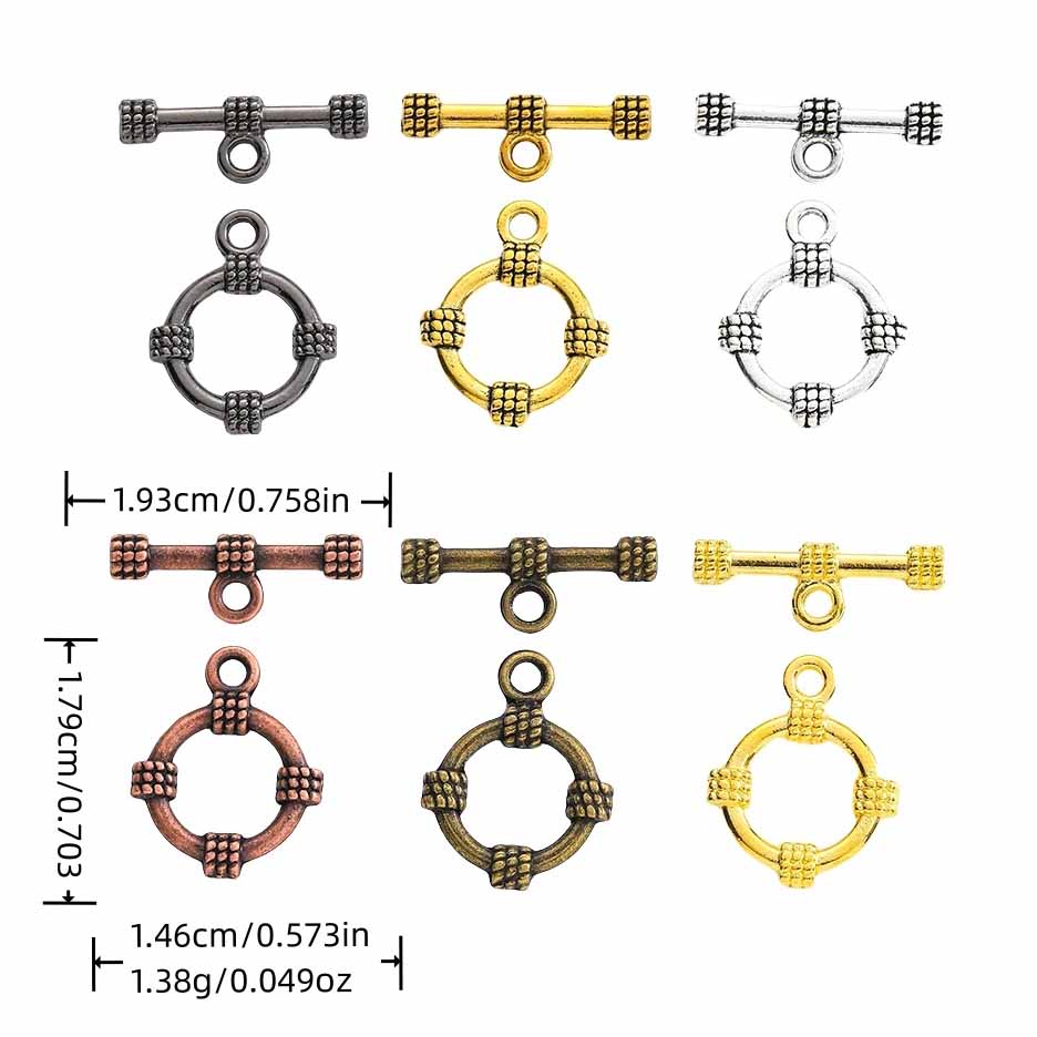 Fiasrel 10pcs DIY Handmade Jewelry Findings Round OT Rope Buckle Assembly Simple Bracelet Connection Clasp Accessories