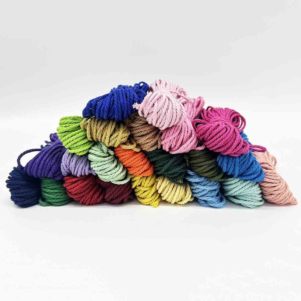 Fiasrel 2mm 23pcs Colorful Cotton Craft Rope Polyester Macrame Cord Kit