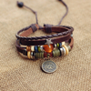 Fiasrel 12 Constellations Bracelet Red Agate Bracelet Punk Retro Rivet Jewelry Unique Multi layered Bracelets