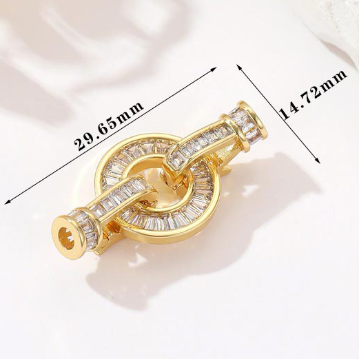 Fiasrel 14K Gold Plated Pearl Clasp Metal Cord Ends Clasp Necklace Bracelet Clasps