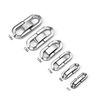 Fiasrel 5pcs Jewelry DIY Accessories 304 Stainless Steel Polished Necklace Buckle Ornaments Jewelry Bracelet U-shaped Cuban Buckle