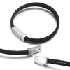 Fiasrel 2pcs Rectangle Stainless Steel Magnetic Clasp Leather Cord Bracelets Stainless Steel Flat Connectors Clasp Buckle 6 * 3mm
