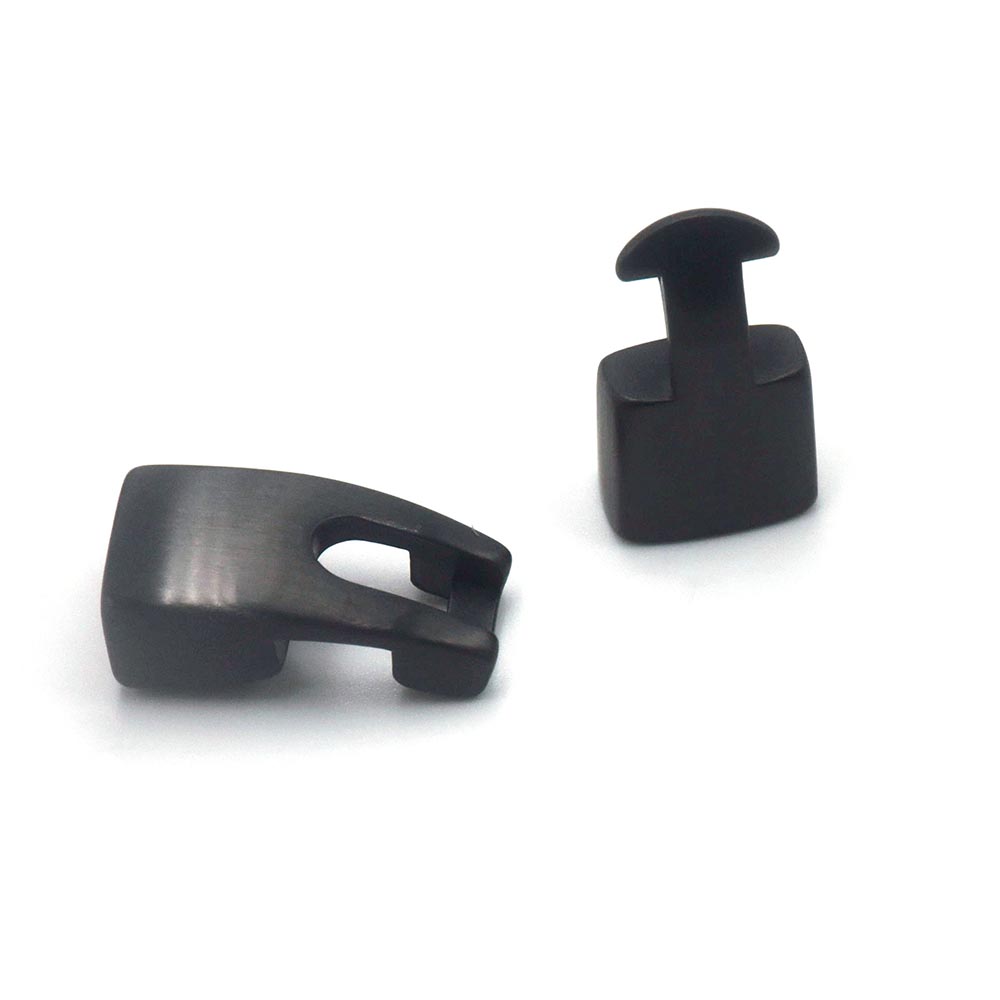 Fiasrel 2pcs 10 * 6mm Stainless Steel End Clasps Connectors Hooks Bracelets Surface Snap Lock Clasp Toggle Clasps