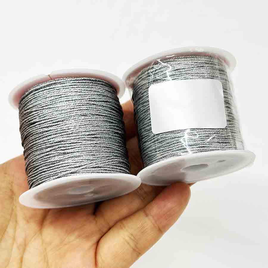 Fiasrel Gold Silver Cord 0.2mm 0.4mm 0.6mm 0.8mm 1mm Nylon Cord Thread String Rope Bead Wires for DIY Handmade Braided Jewelry Making