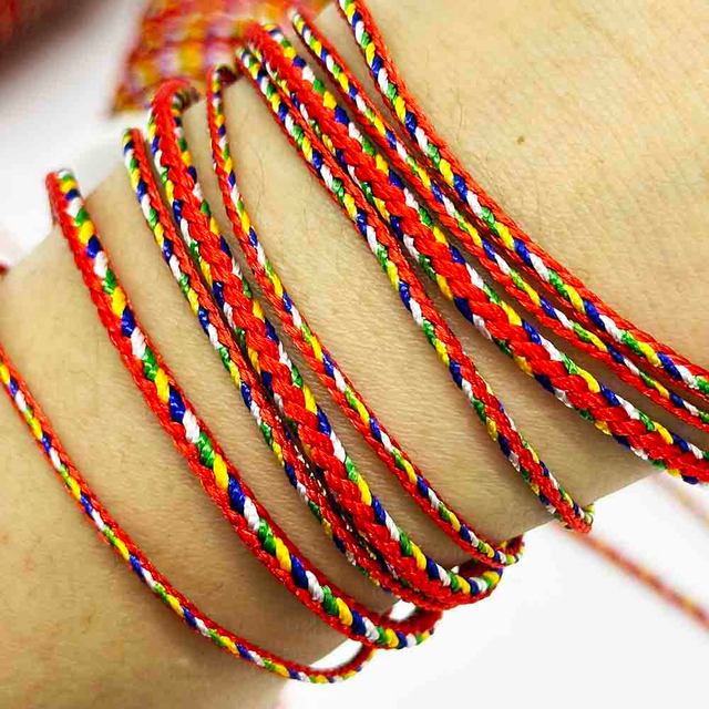 Fiasrel 1.5mm 2mm 2.5mm DIY Five-color Thread String for Bracelet Necklace Making