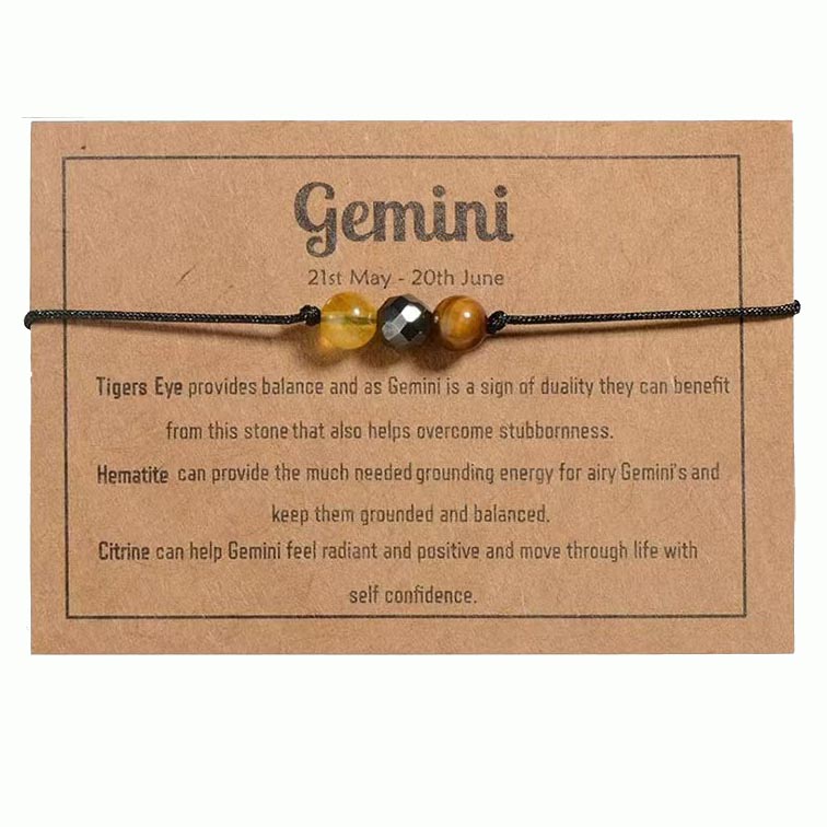 Fiasrel 8mm Crystal Stone Beads Bracelet Birthday Gift Fashion Combined Opal Amethyst Horoscope 12 Zodiac Bracelets