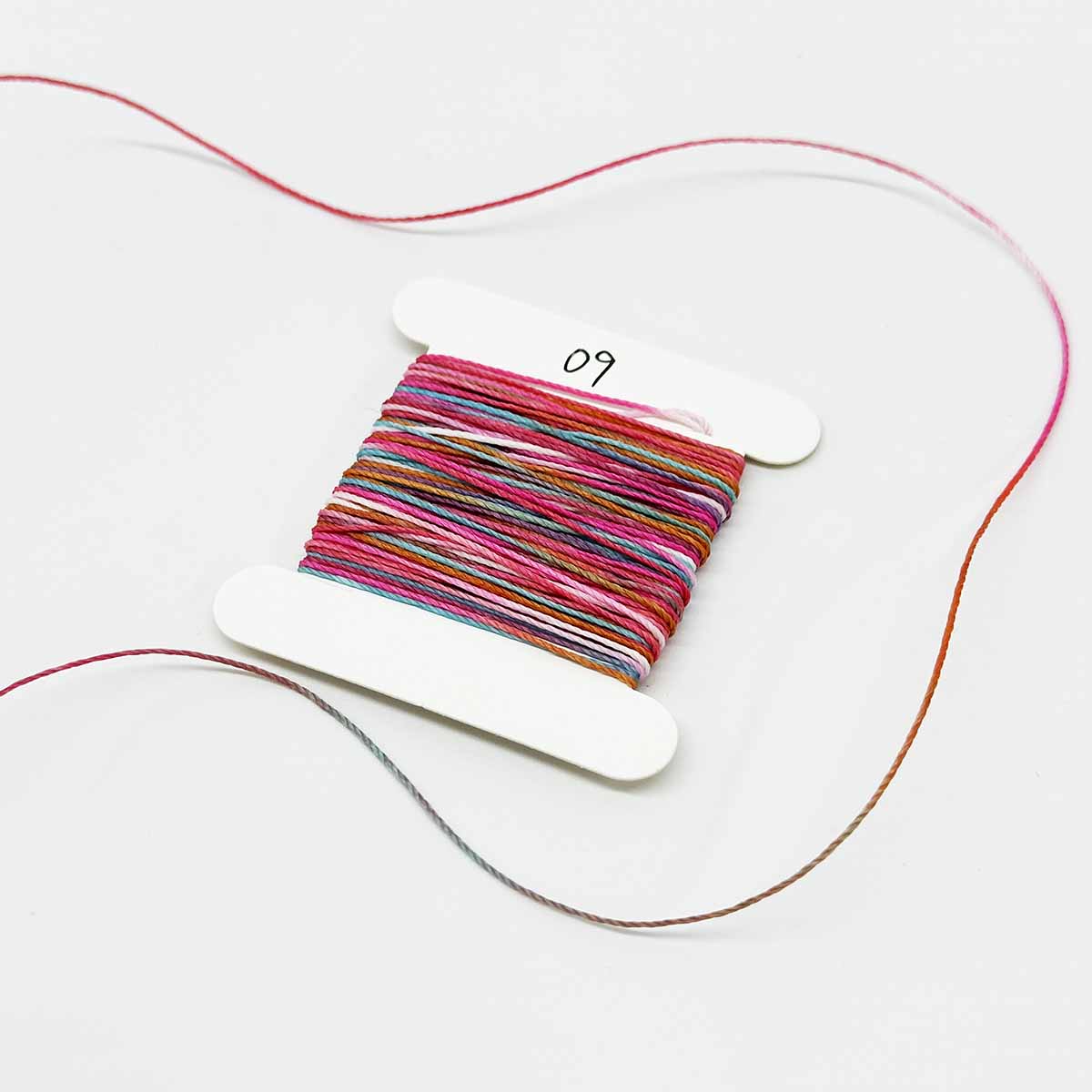 Fiasrel 9 Strands Gradient Colorful Polyester Rainbow Multicolor Sewing Thread