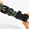 Fiasrel Army Green Camo Color Outdoor Emergency Paracord Bracelet Whistle Buckle Survival Bracelet for Camping Hiking Sports